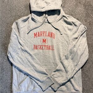 Gray Maryland Basketball Hoodie